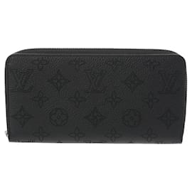 Louis Vuitton-Louis Vuitton Monogram Mahina Zippy Wallet Noir-Black