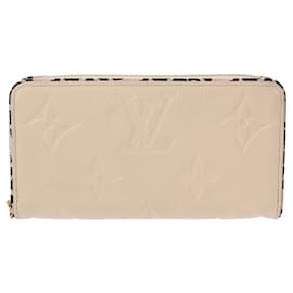 Louis Vuitton-Louis Vuitton Monogram Empreinte Wild at Heart Zippy Wallet-Beige,Cream