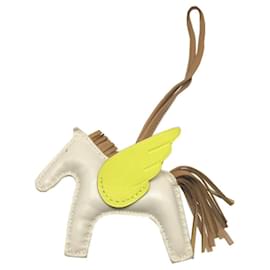 Hermès-Hermes Rodeo Pegasus PM Keyring in Lime-Golden