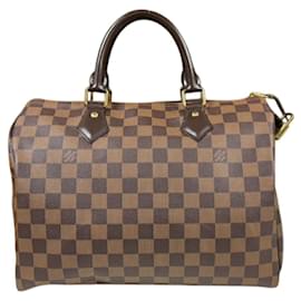 Louis Vuitton-Louis Vuitton Speedy 30 Damier Handbag-Brown,Damier ebene