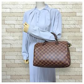 Louis Vuitton-Louis Vuitton Speedy 30 Damier Handbag-Brown,Damier ebene