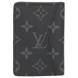 Louis Vuitton-Estojo de Cartões Monogram Eclipse Organizer de Poche Louis Vuitton-Marrom,Preto,Monograma