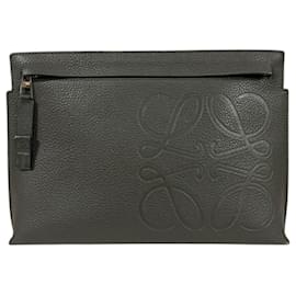 Loewe-Loewe Green Leather Clutch Bag-Green