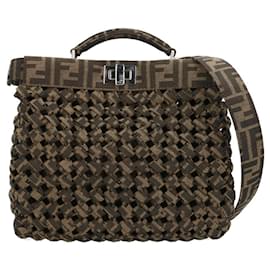 Fendi-Fendi ICU Mini Shoulder Bag 7VA530-Brown,Black