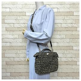 Fendi-Fendi ICU Mini Shoulder Bag 7VA530-Brown,Black