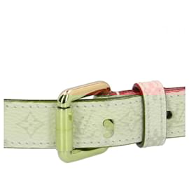 Louis Vuitton-Louis Vuitton Santur Monogram Cherry Blossom Belt-Pink
