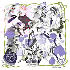 Hermès-Carré 70 LE BAL MASQUE en soie Hermes-Multicolore