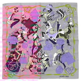 Hermès-Carré 70 LE BAL MASQUE en soie Hermes-Multicolore