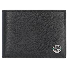 Gucci-Gucci Interlocking G Bi-fold Wallet-Black,Green
