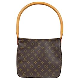 Louis Vuitton-Louis Vuitton Looping MM Monogram Shoulder Bag-Brown,Monogram