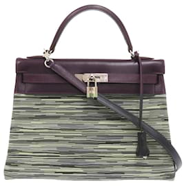 Hermès-Hermes Kelly 32 Handbag-Dark red