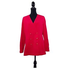 Valentino Garavani Red double-breasted jacket Valentino Miss V from the 90s Red