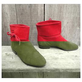 Autre Marque-Ankle Boots-Red
