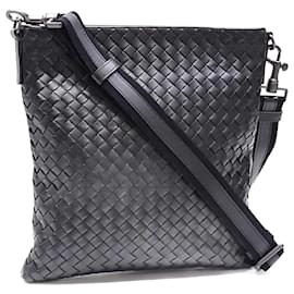 Bottega Veneta-Bottega Veneta Intrecciato Shoulder Bag-Black