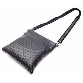 Bottega Veneta-Bottega Veneta Intrecciato Shoulder Bag-Black