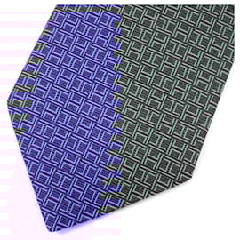 Hermès-Hermes Silk Cravat in Lilac and Violet-Purple