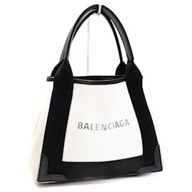 Balenciaga-Balenciaga Black and White Canvas Handbag-Black,White