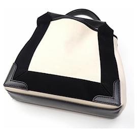 Balenciaga-Balenciaga Black and White Canvas Handbag-Black,White