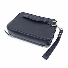Gucci-Bolsa de mão masculina em couro preto Gucci-Preto