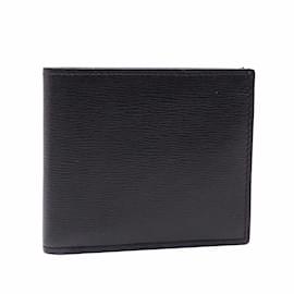 Valextra-Valextra Bi-fold Wallet for Men-Black