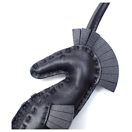 Hermès-Hermes Ipo Seahorse Bag Charm-Black