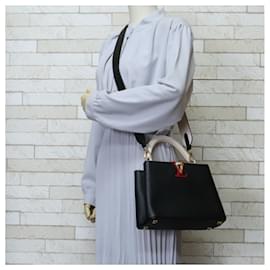 Louis Vuitton-Louis Vuitton Capucines BB Shoulder Bag-Black,White,Red