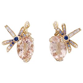Dior 'Gourmande' rose gold earrings, diamonds, colored stones. Other
