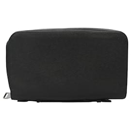 Louis Vuitton-LOUIS VUITTON Taiga Zippy XL Long Wallet Black M44275 LV Auth am7850-Black