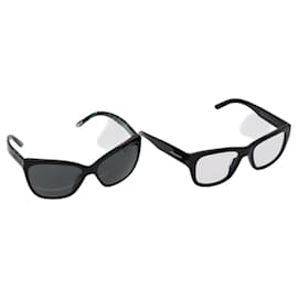 Christian Dior-Christian Dior Sunglasses Plastic 2Set Black Auth bs22537-Black