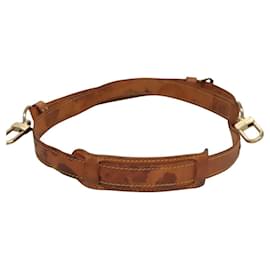 Louis Vuitton-LOUIS VUITTON Adjustable Shoulder Strap Leather 35.8""-43.3"" Beige Auth 113464-Beige