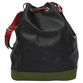 Louis Vuitton-LOUIS VUITTON Epi Noe Shoulder Bag Bicolor Black Red M44017 LV Auth BD310-Black,Red