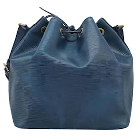 Louis Vuitton-LOUIS VUITTON Epi Petit Noe Shoulder Bag Blue M44105 LV Auth 114680-Blue