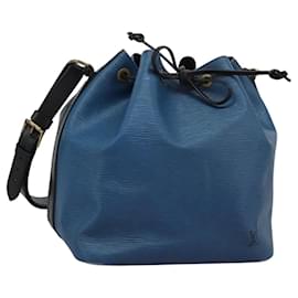 Louis Vuitton-LOUIS VUITTON Epi Petit Noe Shoulder Bag Bicolor Black Blue M44152 Auth 114681-Black,Blue