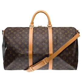 Louis Vuitton-LOUIS VUITTON Keepall Bag in Brown Canvas - 102522-Brown