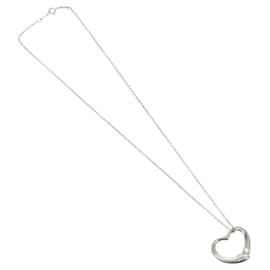 Autre Marque-TIFFANY&Co. Open Heart Necklace Ag925 Silver Auth 114129-Silvery