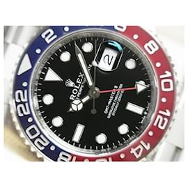 Rolex-ROLEX GMT MasterII red blue bezel Oyster Bracelet 126710BLRO '24 Mens-Silvery