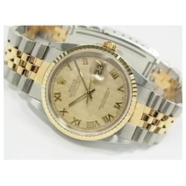 Rolex-ROLEX Datejust SS xYG combination ivory pyramid Roman 16233 W series Mens-Silvery