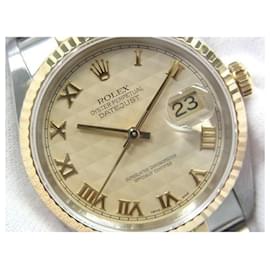 Rolex-ROLEX Datejust SS xYG combination ivory pyramid Roman 16233 W series Mens-Silvery