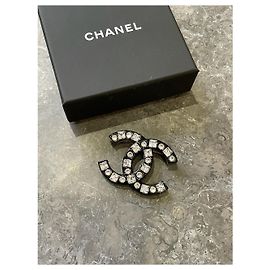 CHANEL Spille e fermagli T. Plastica Nero