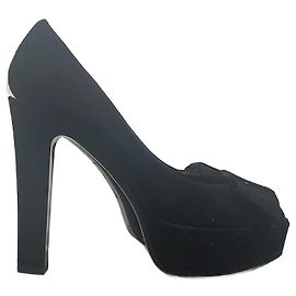 LOUIS VUITTON Heels T.EU 38 Suede Black