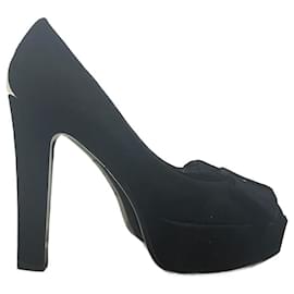 Louis Vuitton-LOUIS VUITTON Heels T.EU 38 Suede-Black