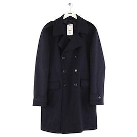 Loro Piana Black wool coat Black