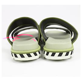 Christian Louboutin-Christian Louboutin Mock Croc Leather x Fabric Sandals in Multicolor, Size 43 EU-Multiple colors