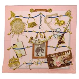 Hermès-Hermès Carré 90 "Memoire d'Hermes" 100% Silk Scarf in Pink-Pink
