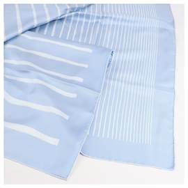 Hermès-Hermès Carré 90 "RAYE" 100% Silk Scarf in Blue-Blue