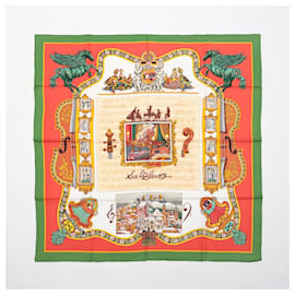 Hermès-Hermès Carré 90 "IN SALZBURG" 100% Silk Scarf in Green-Green