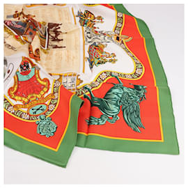 Hermès-Hermès Carré 90 "IN SALZBURG" 100% Silk Scarf in Green-Green