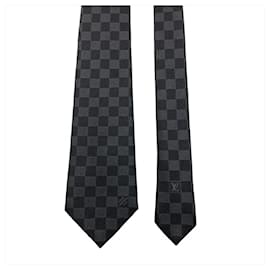 Louis Vuitton-Louis Vuitton Damier Classic Silk Cravat-Black