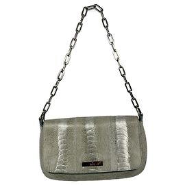 Gucci Schultertasche von Tom Ford SS2000 Grau Metallisch Hellgrün Türkis
