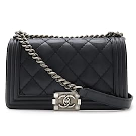 Chanel-Chanel Boy Chanel 25 Wild Stitch Shoulder Bag-Black